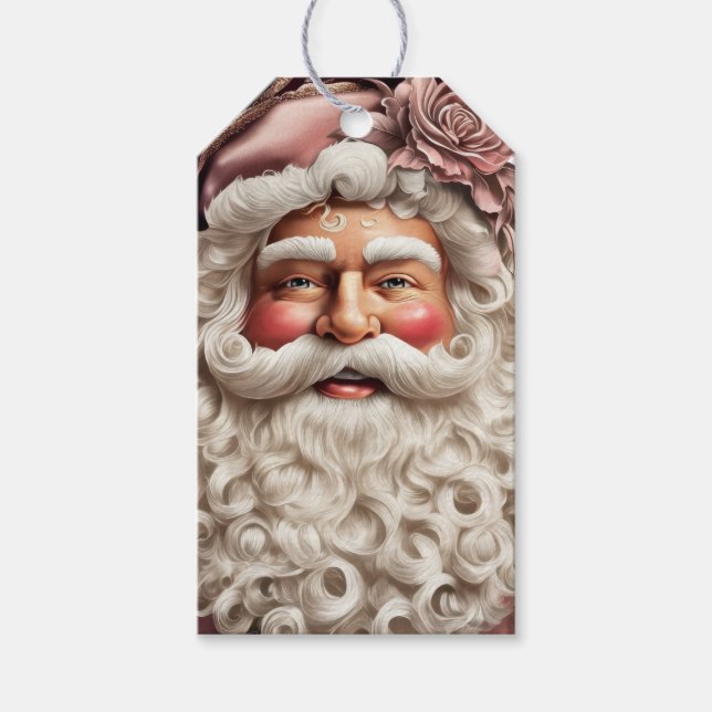 Wunderschöner Weihnachtsmann  Geschenkanhänger (Vorderseite)
