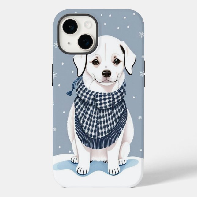 Wunderschöner weißer Hund Case-Mate iPhone 14 Hülle (Rückseite)