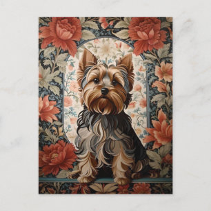 Wunderschöner Yorkie   Yorkshire Terrier-Porträt Postkarte
