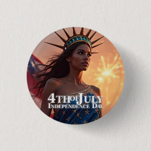 Wunderschönes 4. Juli Design - Feuerwerke & Freihe Button