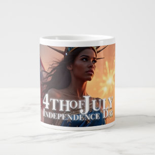 Wunderschönes 4. Juli Design - Feuerwerke & Freihe Jumbo-Tasse