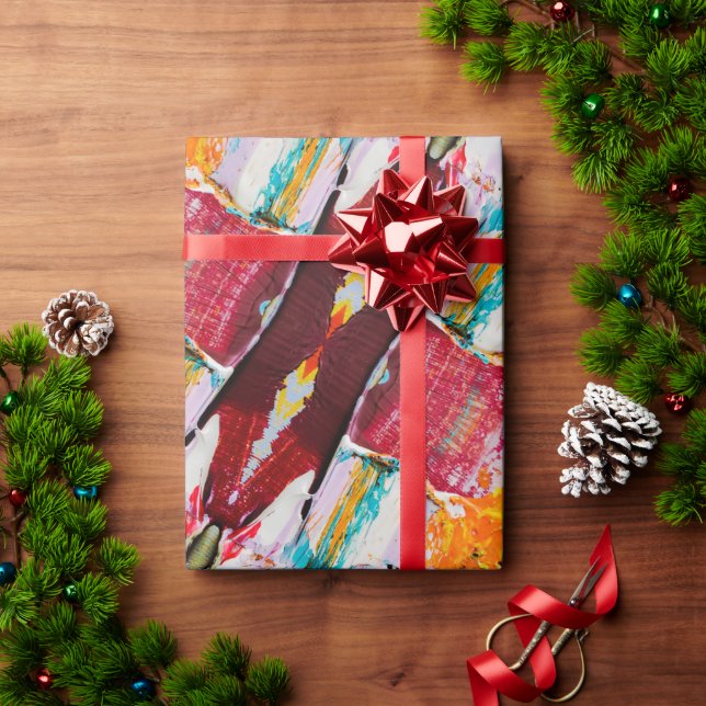 Wunderschönes Abstraktes Malerpapier Geschenkpapier (Feiertagsgeschenk)