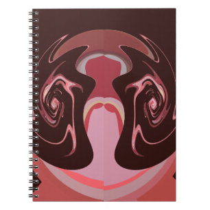 Wunderschönes afrikanisches Maroon Motif Print Des Notizblock