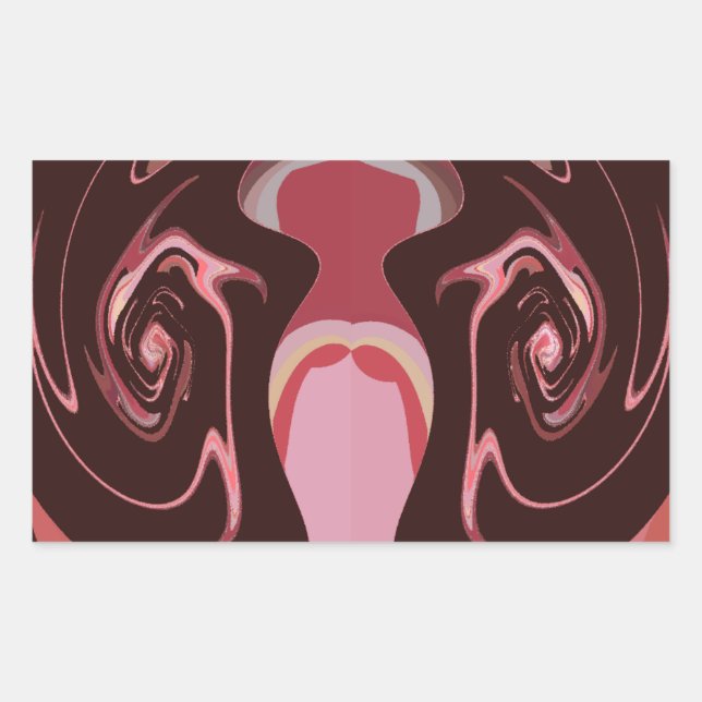 Wunderschönes afrikanisches Maroon Motif Print Des Rechteckiger Aufkleber (Vorderseite)