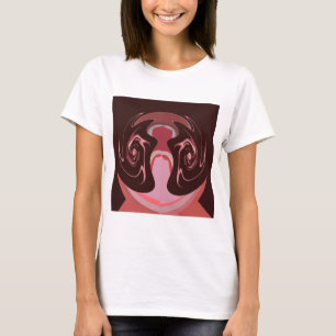 Wunderschönes afrikanisches Maroon Motif Print Des T-Shirt