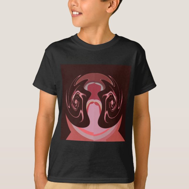 Wunderschönes afrikanisches Maroon Motif Print Des T-Shirt (Vorderseite)