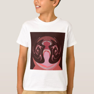 Wunderschönes afrikanisches Maroon Motif Print Des T-Shirt
