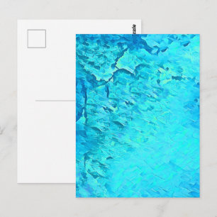 Wunderschönes Aquarell-Tropen-Ozean-Themendesign Postkarte