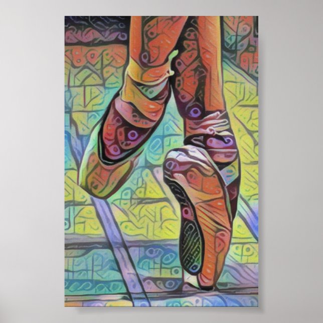 Wunderschönes bemaltes Ballet Slipper Poster (Vorne)