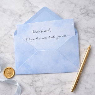 Wunderschönes blaues Pergament Briefpapier