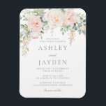 Wunderschönes blütenfarbenes Hochzeitsmagazin Magnet<br><div class="desc">Wunderschönes Blush Floral Wedding Magnet Folgen Sie unserem Shop für viele weitere Einladungen und Designs</div>