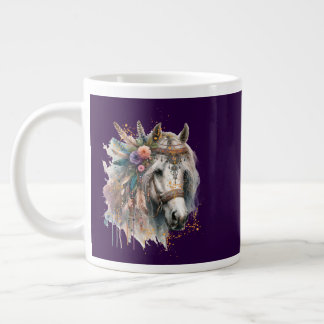 Wunderschönes Boho-Pferd Jumbo-Tasse