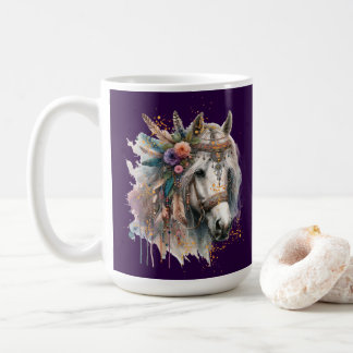 Wunderschönes Boho-Pferd Kaffeetasse