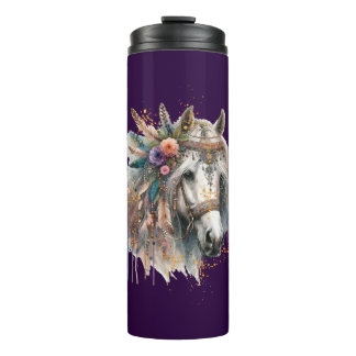 Wunderschönes Boho-Pferd Thermosbecher