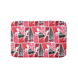 Wunderschönes Comic Ladybug Paris Pattern Badematte