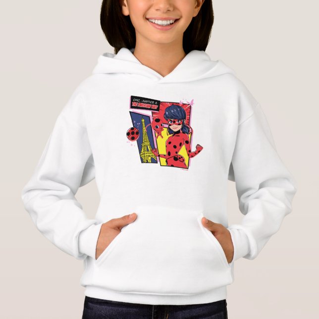 Wunderschönes Comic Ladybug Pariser Weg Hoodie (Vorderseite)