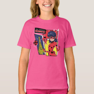 Wunderschönes Comic Ladybug Pariser Weg T-Shirt