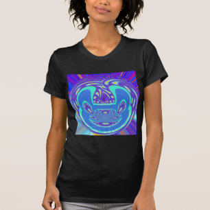 Wunderschönes cyan-blaues Kaleidoskop-Vektorgrafik T-Shirt
