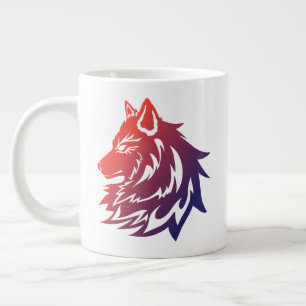 wunderschönes Design dieser Wolf-Tasse Jumbo-Tasse