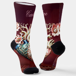 Wunderschönes elegantes, edles Herz. Socken