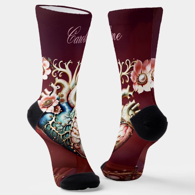 Wunderschönes elegantes, edles Herz. Socken (Gewinkelt)