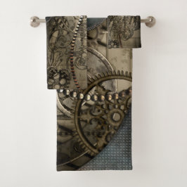 Wunderschönes elegantes Steampunk-Design Badhandtuch Set