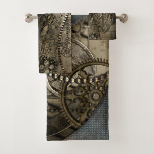 Wunderschönes elegantes Steampunk-Design Badhandtuch Set
