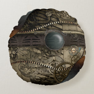 Wunderschönes elegantes Steampunk-Design Rundes Kissen