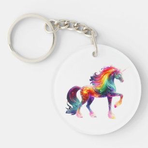 Wunderschönes Farbige Einhorn Schlüsselanhänger