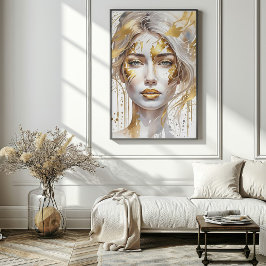 Wunderschönes Goldmedaille Abstrakt Watercolor Fra Poster