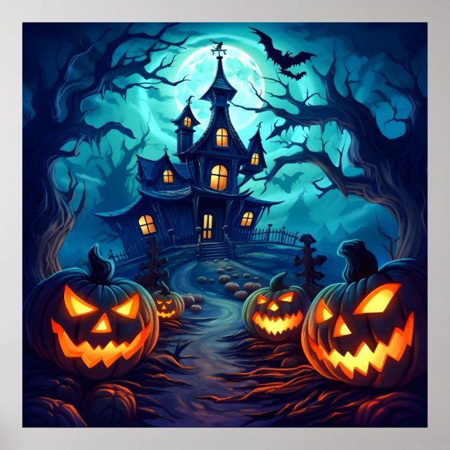 Wunderschönes Halloween Night Poster (Vorne)