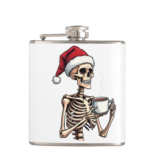 Wunderschönes Halloween Weihnachtsfest Flachmann (Vorderseite)