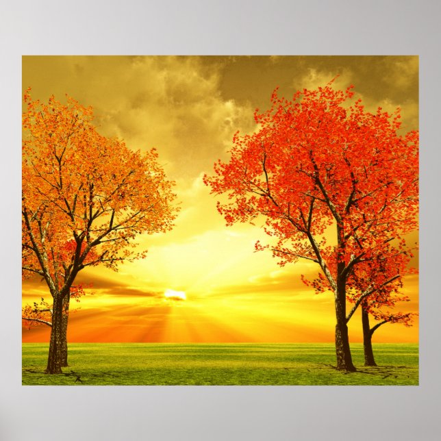Wunderschönes Herbstmotiv Poster (Vorne)
