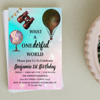 Wunderschönes Hot Air Ballon Adventure Erster Gebu Einladung