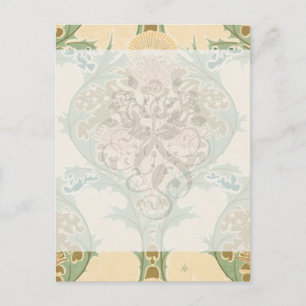wunderschönes Jugendstil-Blumenmuster Postkarte