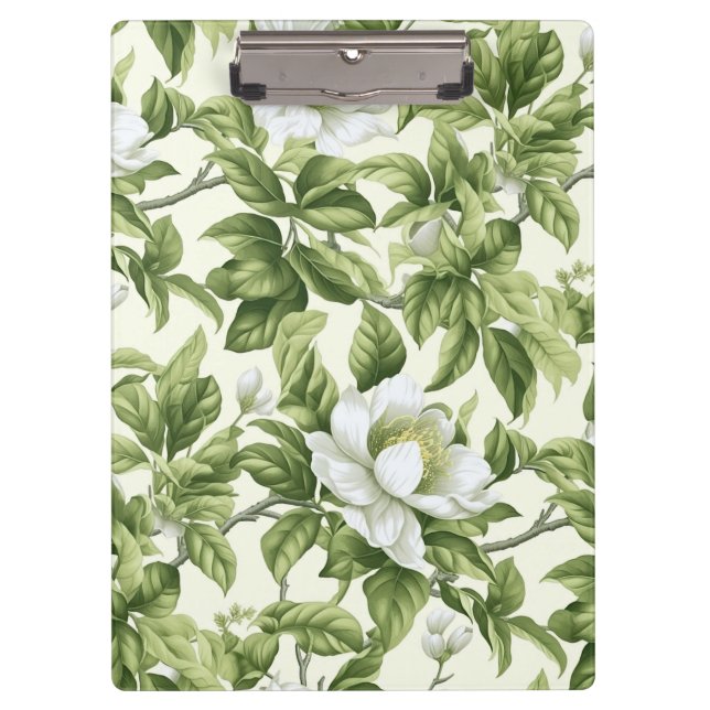 Wunderschönes klassisches Blumenmuster Klemmbrett (Vorderseite)