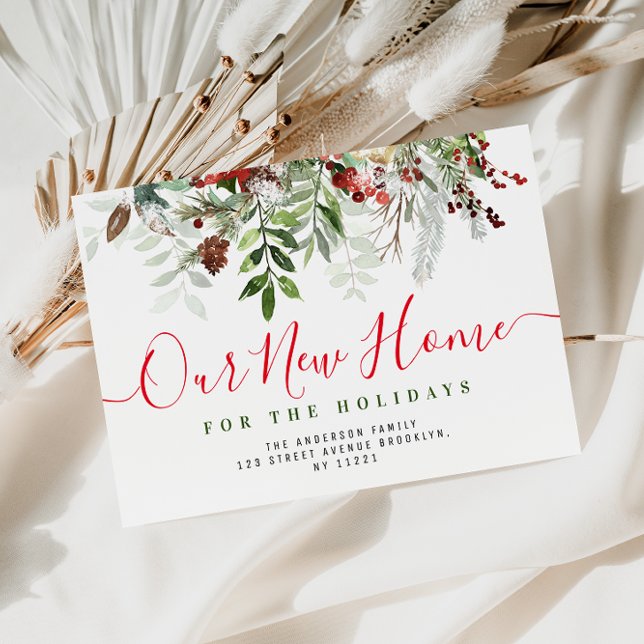 Wunderschönes Leben Rot & Weiß Schrift Neue Zuhaus Postkarte (Von Creator hochgeladen)