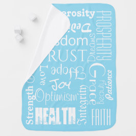 Wunderschönes Leben wünscht Baby Blue Blanket Brau Babydecke