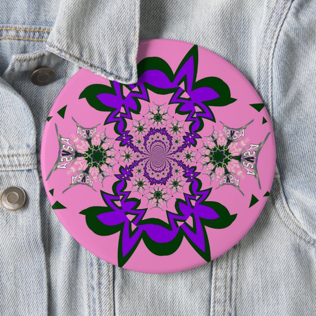 Wunderschönes lila Babymotiv in Rosa Button (Beispiel)