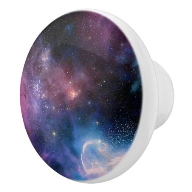 Wunderschönes Lila Weltraumbahnhof Galaxy Universe Keramikknauf (Rechts)