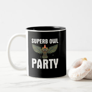 Wunderschönes Owl-Party, was wir im Schatten-Klas Zweifarbige Tasse