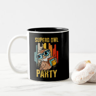 Wunderschönes Owl-Party, was wir im Schatten-Klass Zweifarbige Tasse