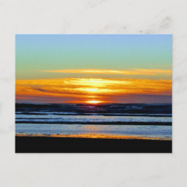 Wunderschönes pazifisches Sonnenuntergang Foto Postkarte
