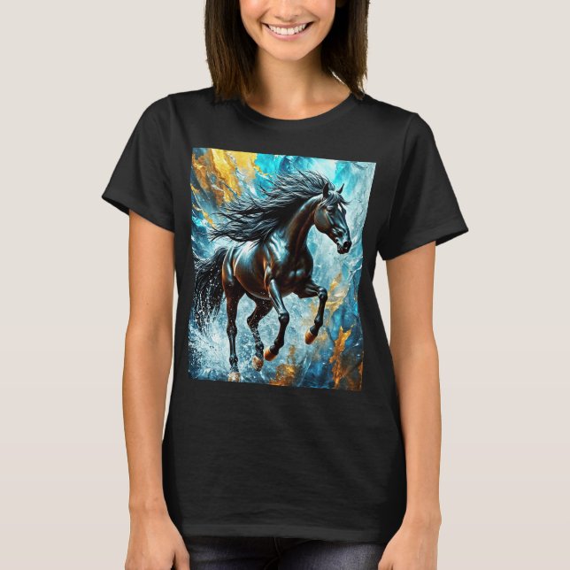 Wunderschönes Pferd auf der Flucht T-Shirt (Vorderseite)