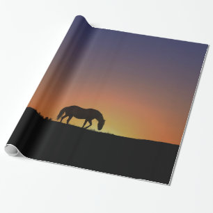 Wunderschönes Pferd im Südwesten des Sonnenaufgang Geschenkpapier