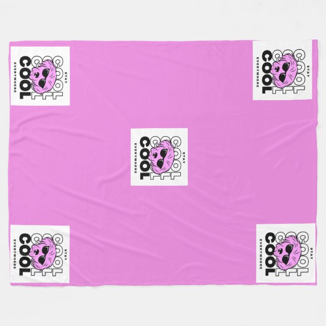 Wunderschönes Pink Dog Fleece Blanket (Vorderseite (Horizontal))