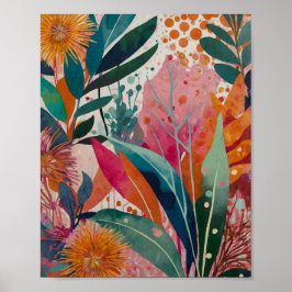 Wunderschönes, pulsierendes Blumenposter Poster