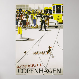 Wunderschönes Reiseplakat von Kopenhagen Poster