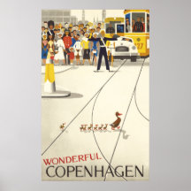 Wunderschönes Reiseplakat von Kopenhagen
