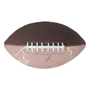 Wunderschönes rosa und goldenes Marmordesign Football